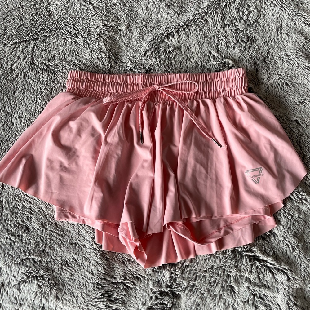 Pink Athletic Flowy Shorts